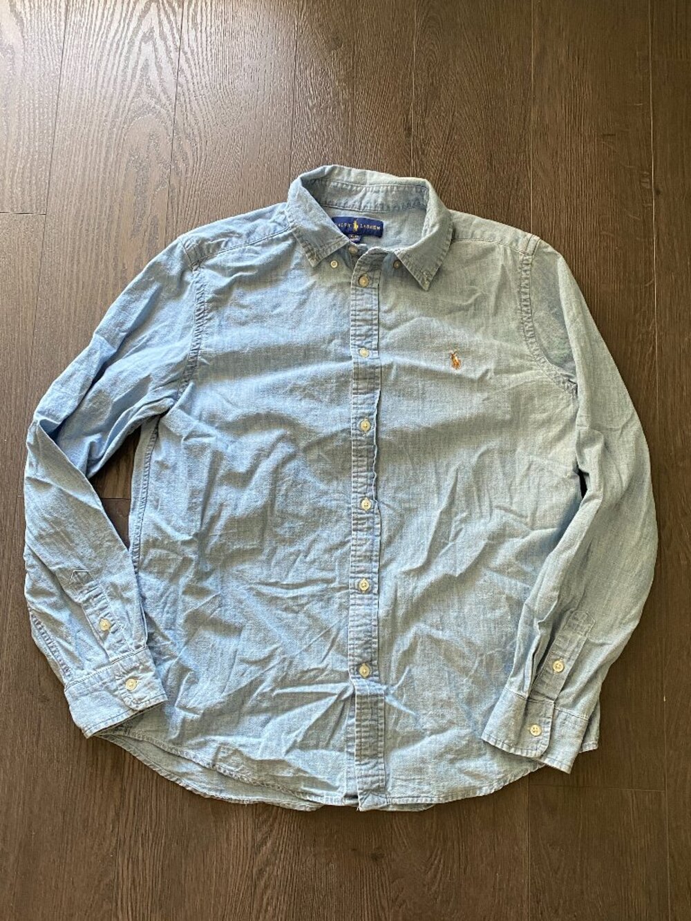 POLO RALPH LAUREN BLUE CHAMBRAY SHIRT